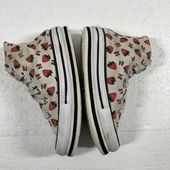 Converse Chuck Taylor All Star Platform Eva Hi Strawberry AOP Girls SZ 12.5 - Picture 9 of 12